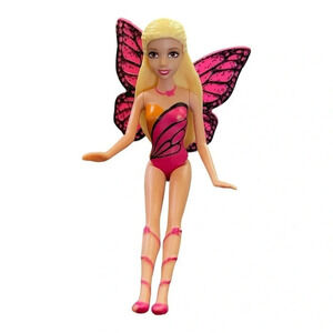 Barbie Mattel Fairytale Mini Mariposa Doll Butterfly Wings Pink‎ 10cm
